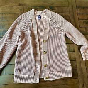 Blush pink boyfriend cardigan